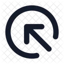 Arrow Narrow Circle Broken Up Left Icon