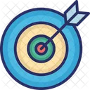 Arrow On Dartboard  Icon