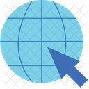 Arrow On Earthgrid Globe Arrow Globe Icon