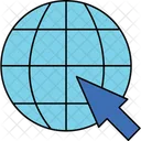 Arrow On Earthgrid Globe Icon