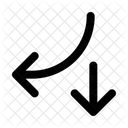 Arrow Ramp Left Down Arrow Navigation Navigate Icon