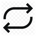 Arrow Reload Horizontal Line Sharp Icon