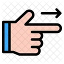 Arrow Right Hand Hands And Gestures Icon