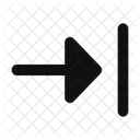 Arrow Right Align Fill Rounded Icon