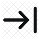 Arrow Right Align Line Rounded Icon