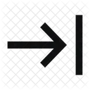 Arrow Right Align Line Sharp Icon