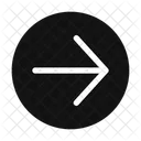 Arrow Right Circle Glyph Glyph Style Arrow Icon