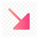 Arrow Right Down  Icon