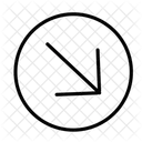 Arrow Right Downward Sign Symbol Icon