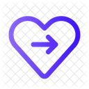 Arrow Right Heart  Icon