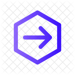 Arrow Right Hexagon  Icon