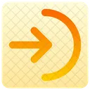 Arrow Right To Arc Icon