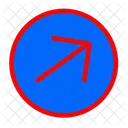 Arrow Right Upward Sign Symbol Icon