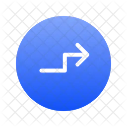 Arrow right zigzag  Icon