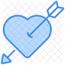 Arrow Through Heart Icon