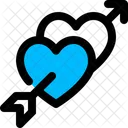 Arrow Two Hearts  Icon