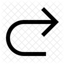 Arrow U Up Right Directional Pointer Icon