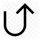 Arrow U Up Right Directional Pointer Icon