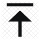 Arrow Up Align Fill Sharp Icon