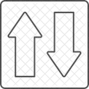 위쪽 아래쪽 얇은선 아이콘 화살표 아이콘