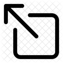 Arrow Up Left Box Outline Multipurpose Outline Icon