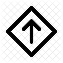 Arrow Up Rhombus Direction Movement Icon