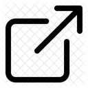 Arrow Up Right Box Outline Multipurpose Outline Icon