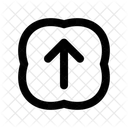 Arrow Up Round Corners Closed Ii Direction Movement Icon