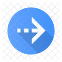 Arrow with dotted dash line  Icon