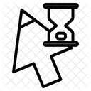Arrow with hourglass  Icon