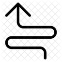 Up Zigzag Turn Way Icon