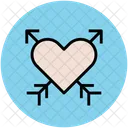 Arrows On Heart Icon