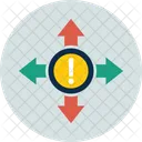 Arrows Exclamation Danger Icon
