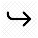 Arrows Bent Arrow Right Down Arrow Navigation Navigate Icon
