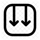 Arrows Down Squarearrow Navigation Navigate Icon