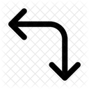 Arrows Left Down Arrow Navigation Navigate Icon