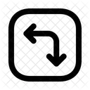 Arrows Left Down Squarearrow Navigation Navigate Icon