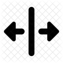 Arrows Out Line Vertical Split Open Icon