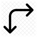 Arrows Right Down Arrow Navigation Navigate Icon