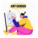 Art Genius Artist Drawing Icon