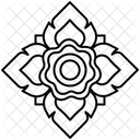 Thai Pattern Flower Icon