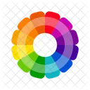 Vibrant Color Wheels Color Circles Monochromatic Colors Complementary Colors Triadic Colors Tetradic Colors Icon