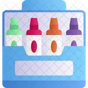 Art Supplies Coloring Drawing Icon