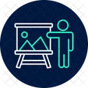 Art Training Neon Glow Icon