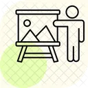 Art Training Minimal Outline Icon