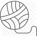 Arte De Fibra Textil De Borde Fino Icono