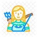 Artemis Greek God Icon
