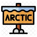 Artic Location Sign Board Icon