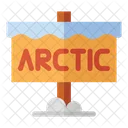 Artic Location Sign Board Icon