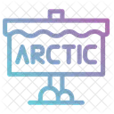 Artic Location Sign Board Icon